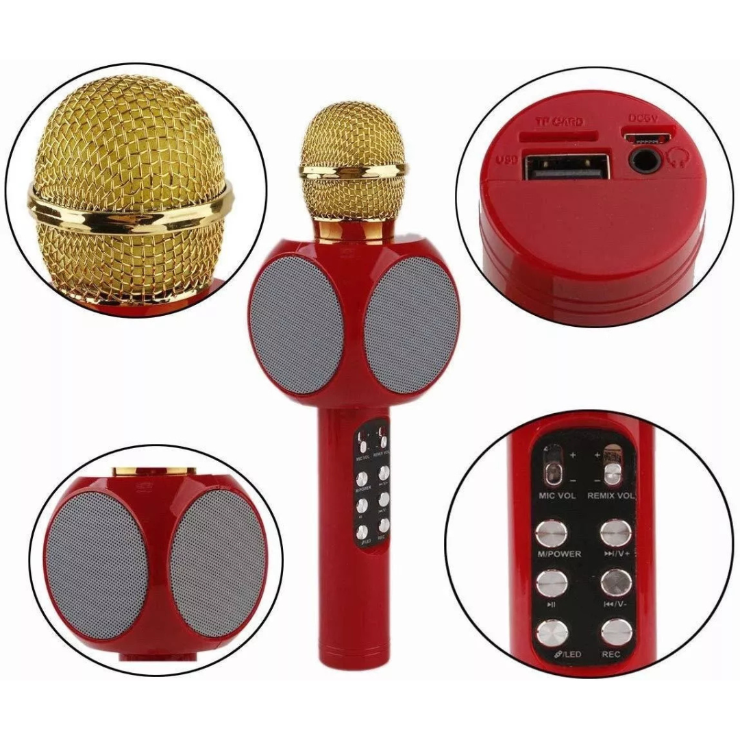 Micrófono Karaoke - Mini Parlante LED