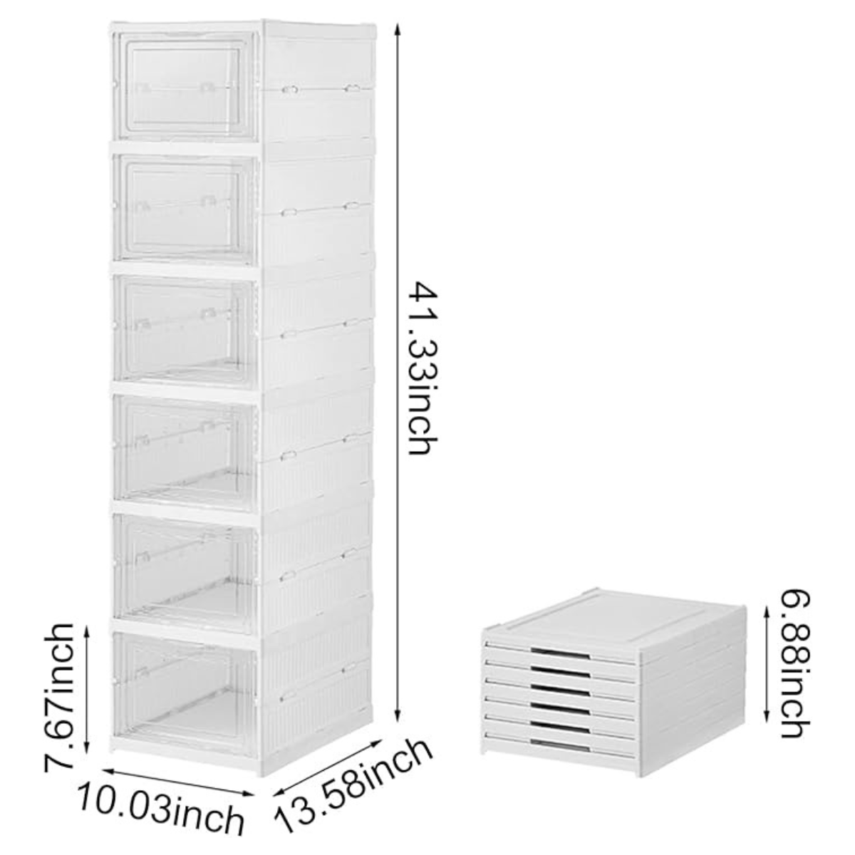 Caja Zapatos Apilable Rayados