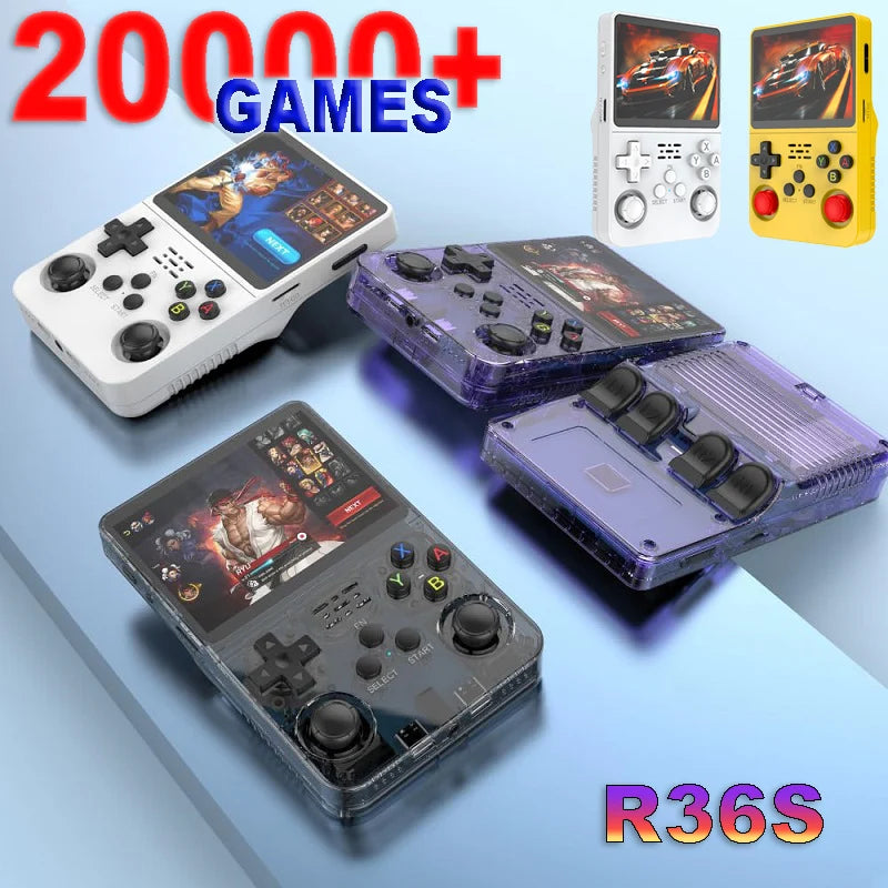 Consola Retro Portátil R36S 128GB | 3.5” IPS, 20 Emuladores, 15.000 Juegos, Batería 3200mAh