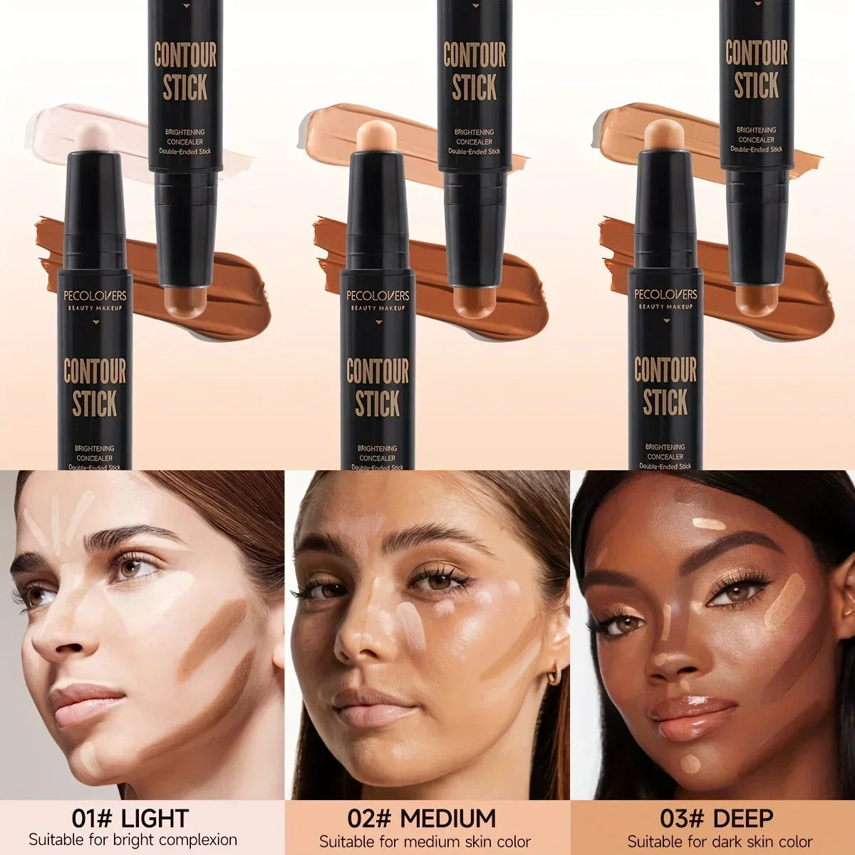 Corrector de Maquillaje en Lápiz para Ojeras y Contorno | Larga Duración