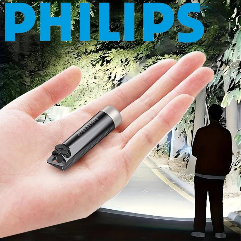 Philips Linterna LED Recargable Mini EDC SFL1121 | Llavero, Camping  500LM