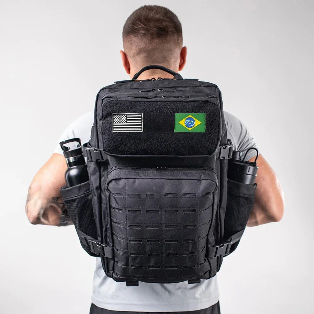 Mochila Táctica MOLLE 25L/50L con 2 Portabotellas – Senderismo, Caza, Gimnasio y EDC