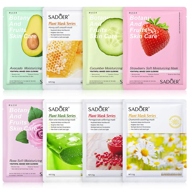 Pack 8 Mascarillas Faciales Coreanas Hidratantes y Reafirmantes