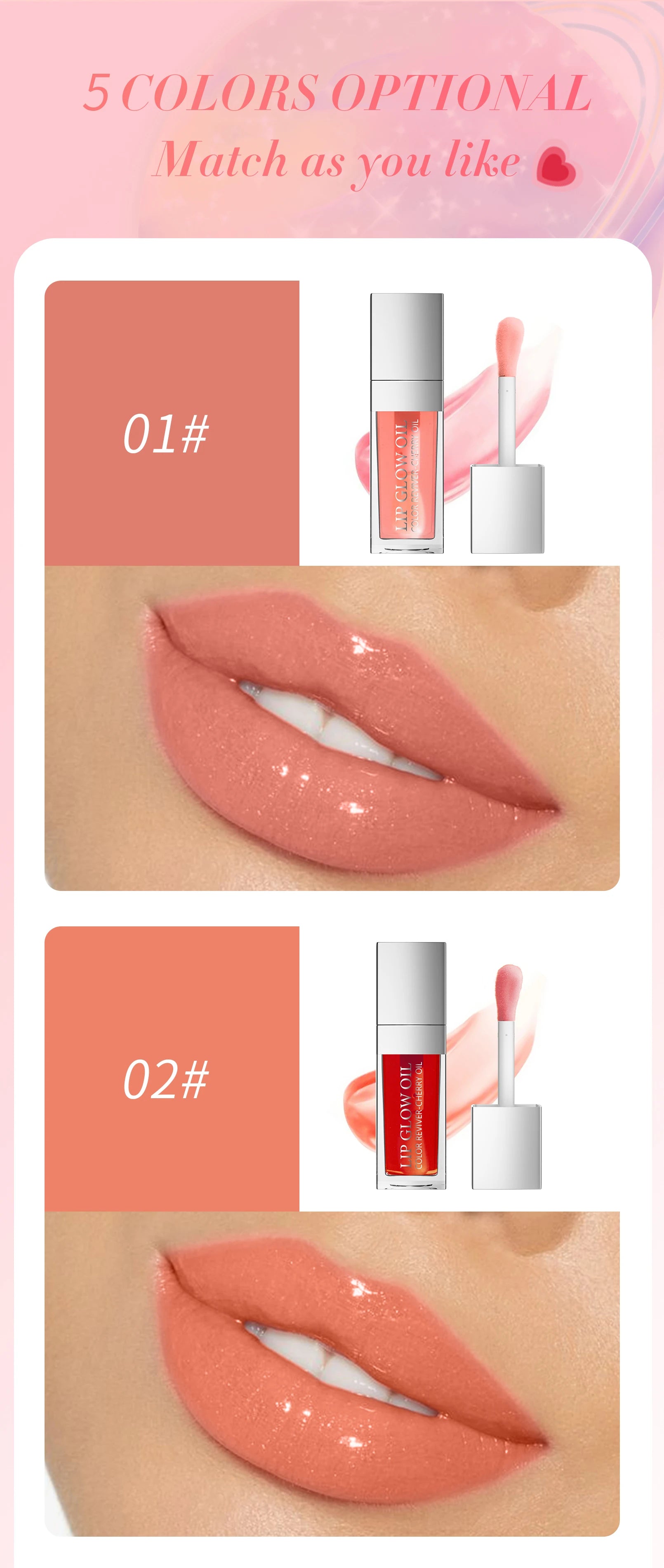 Aceite de Labios Crystal Jelly Hidratante con Efecto Plumping