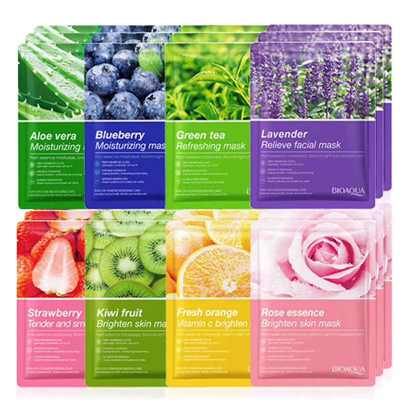 Pack 8 Mascarillas Faciales Coreanas Hidratantes y Reafirmantes