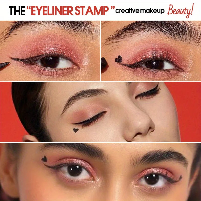 Delineador Plumón con Timbre Cat Eye Doble Punta a Prueba de Agua