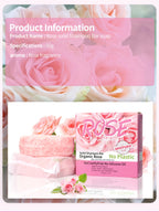 Shampoo sólido artesanal de rosa | Nutritivo, aroma floral y control grasa