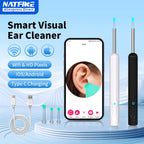 Limpiador de Oídos Inteligente 1296 P con Cámara y Wi-Fi – Earpick USB-C, 6 LED, Visualización en App