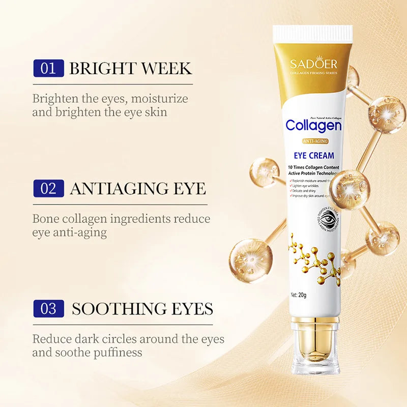Crema de Ojos Sadoer con Colágeno Anti Ojeras e Hidratante