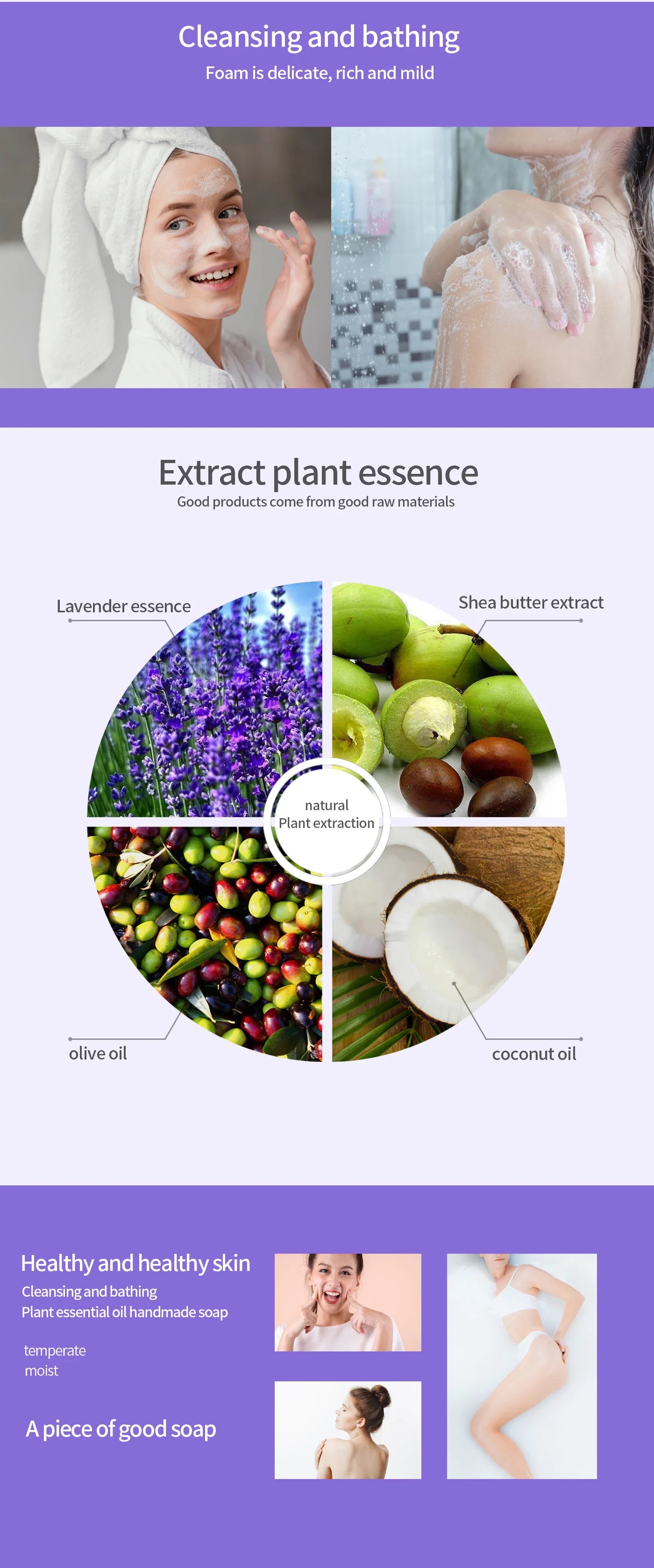 Jabón Artesanal de Lavanda 100g Natural y Orgánico