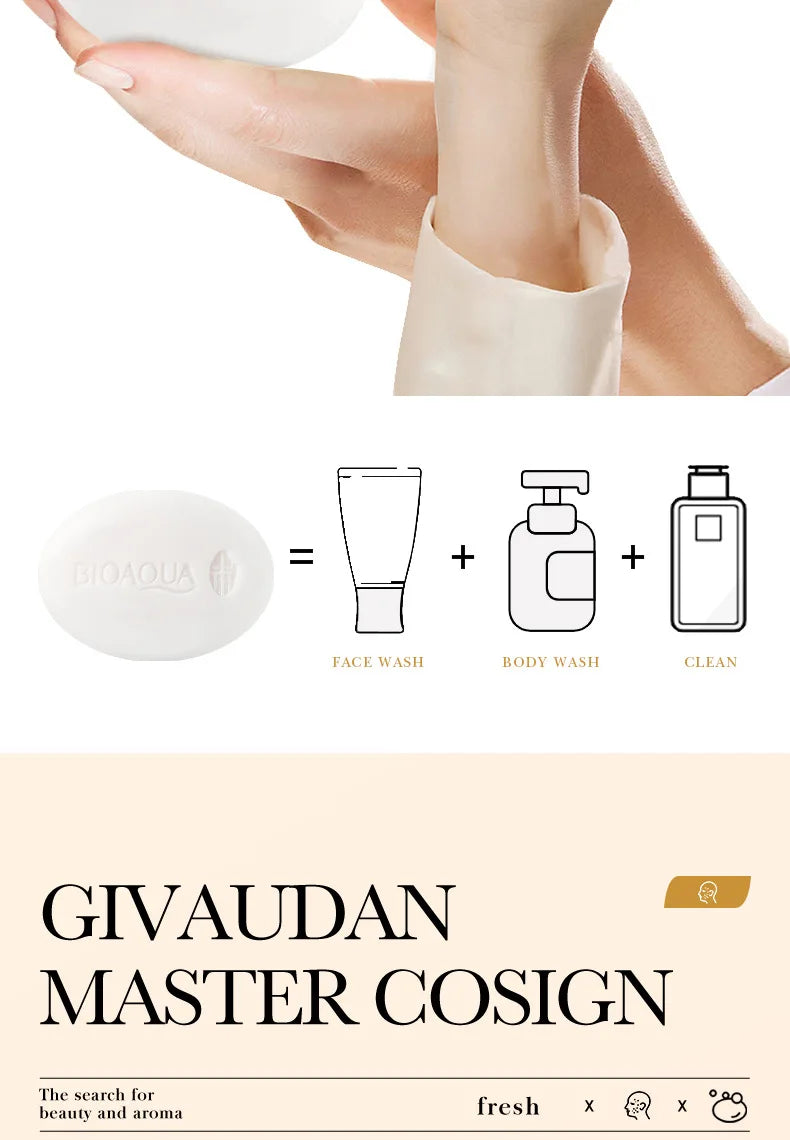 Jabón facial de arroz blanco BIOAQUA | Limpieza e hidratación
