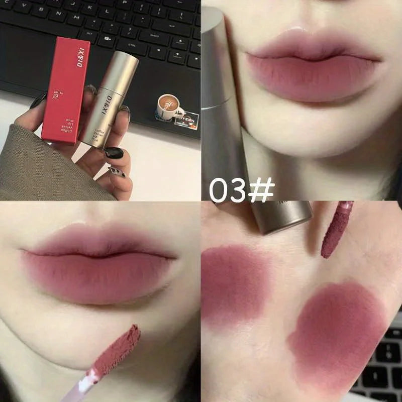 Lip Gloss Mate Waterproof Larga Duración Nude & Brown
