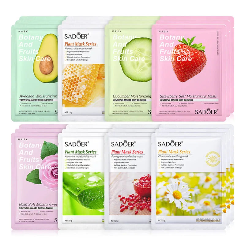 Pack 8 Mascarillas Faciales Coreanas Hidratantes y Reafirmantes