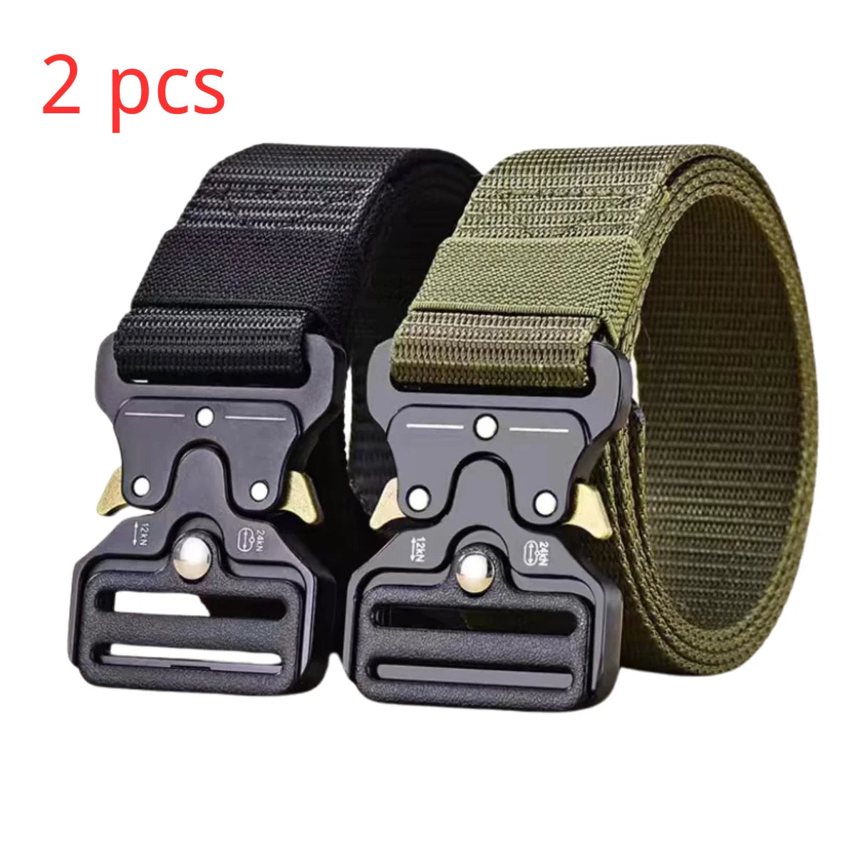 Cinturón Táctico de Nylon con Hebilla Plástica “Orejas Rojas” – Militar, Entrenamiento y Outdoor