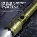 Linterna LED Shan Bao 3000 LM Impermeable con Zoom – Recargable, 5000 mAh, Ilumina a +500 m y Enciende Objetos
