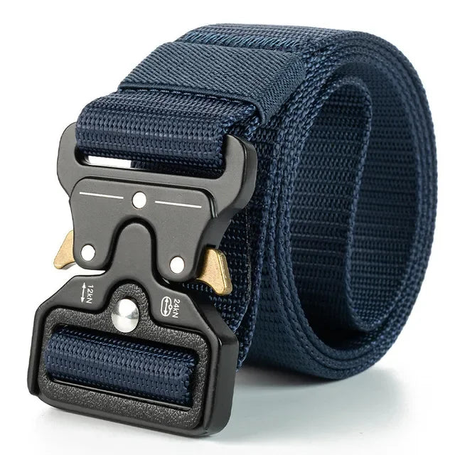 Cinturón Táctico de Nylon con Hebilla Plástica “Orejas Rojas” – Militar, Entrenamiento y Outdoor