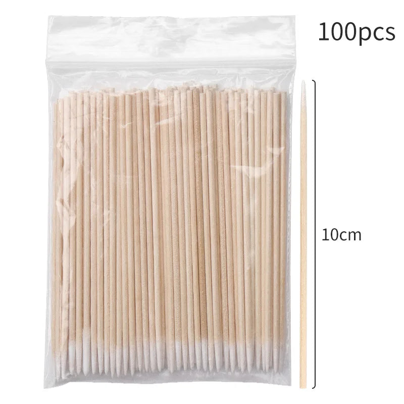 Pack 100 Microbrush para Limpieza de Extensiones de Pestañas
