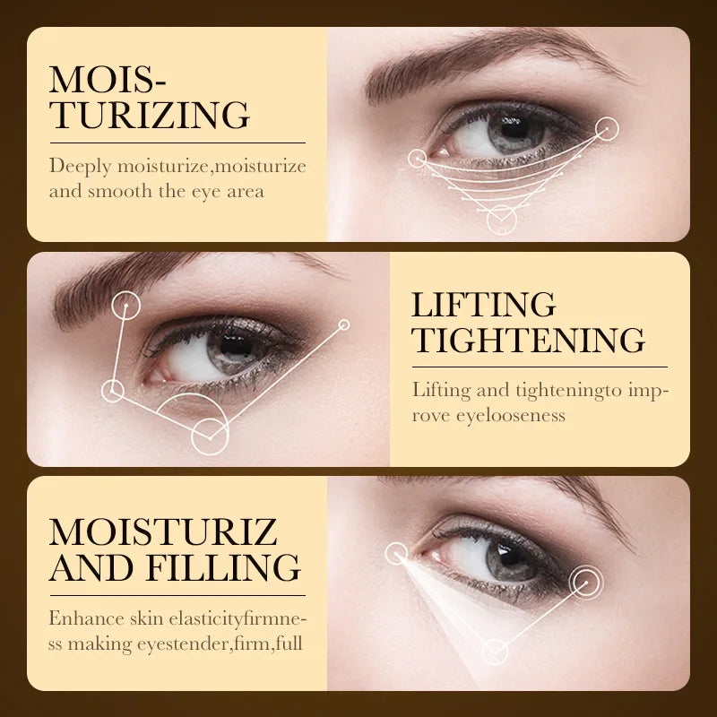 Crema Contorno de Ojos con Oro 24k y Ácido Hialurónico Anti Ojeras