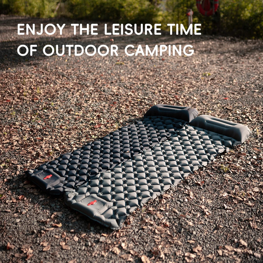 Colchoneta Inflable TARKA 190×60 cm con Almohada – autoinflable Ultraligera (650 g) para Camping y Trekking