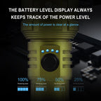 Linterna LED Shan Bao 3000 LM Impermeable con Zoom – Recargable, 5000 mAh, Ilumina a +500 m y Enciende Objetos