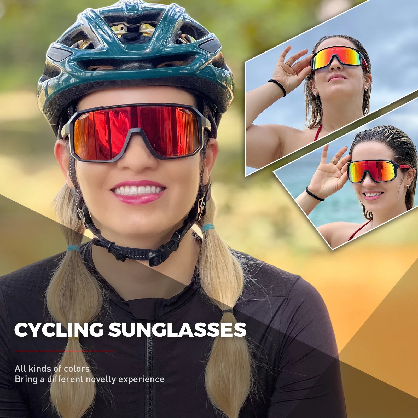 Gafas Lentes Ciclismo SCVCN S62 Fotocromáticas UV400 – Lentes PC y Montura TR90 Unisex