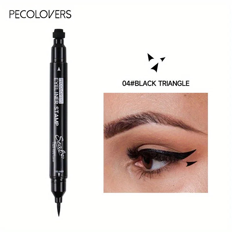 Delineador Plumón con Timbre Cat Eye Doble Punta a Prueba de Agua