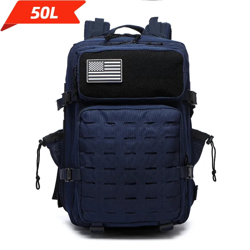 Mochila Táctica MOLLE 25L/50L con 2 Portabotellas – Senderismo, Caza, Gimnasio y EDC