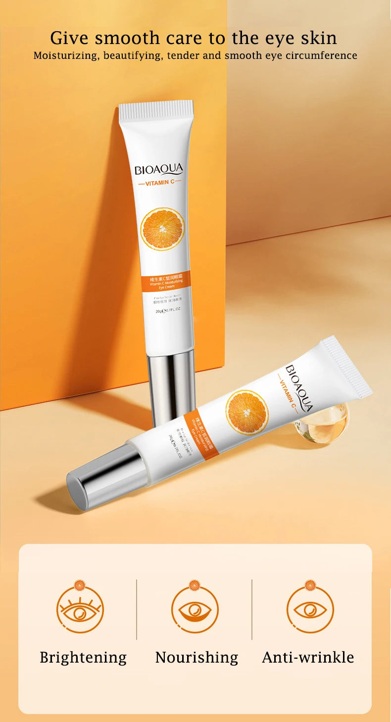 Crema Contorno de Ojos BIOAQUA con Vitamina C para Ojeras 20g