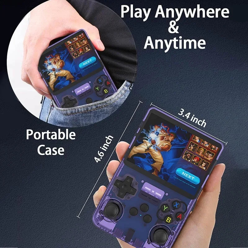 Consola Retro Portátil R36S 128GB | 3.5” IPS, 20 Emuladores, 15.000 Juegos, Batería 3200mAh