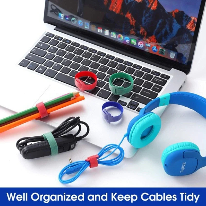 Tiras de Nylon Reutilizables para Cables 15×1 cm (Gancho y Bucle)