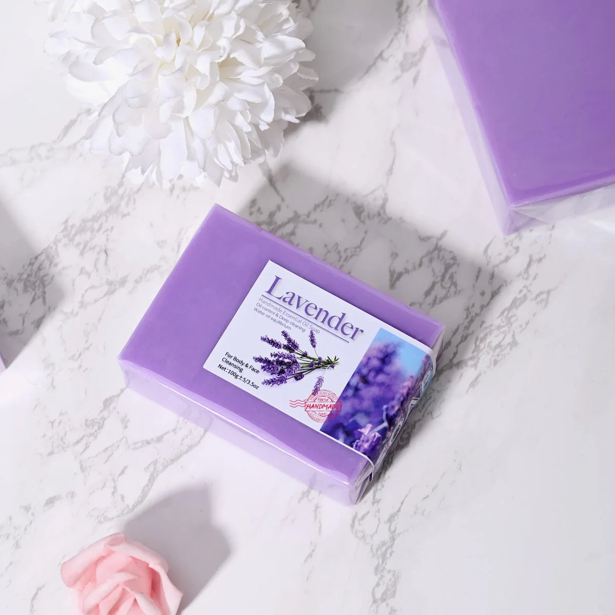 Jabón Artesanal de Lavanda 100g Natural y Orgánico