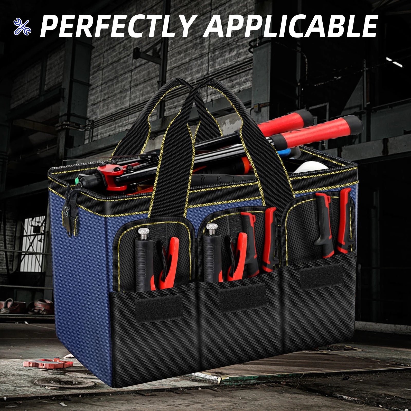 Bolsa de Herramientas AIRAJ 1680D Impermeable – Electricista, Alta Capacidad (13”–18”)
