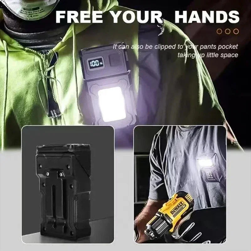 Mini Linterna LED Recargable USB con Imán Trasero | Camping, Emergencias y Uso Multifuncional