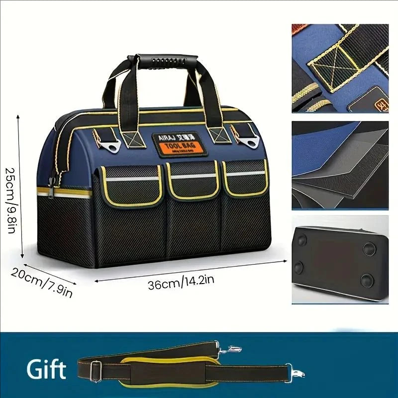 Bolsa de Herramientas AIRAJ 1680D Impermeable – Electricista, Alta Capacidad (13”–18”)
