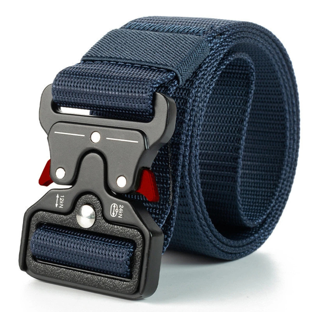 Cinturón Táctico de Nylon con Hebilla Plástica “Orejas Rojas” – Militar, Entrenamiento y Outdoor