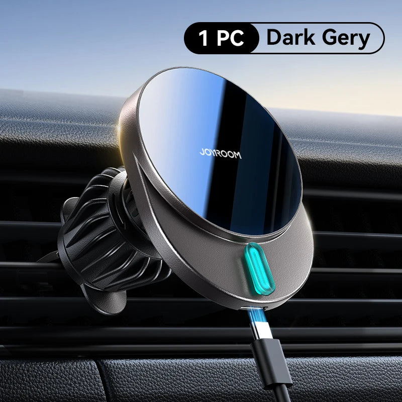 Joyroom JR-ZS409 Cargador Coche 15W – Soporte Magnético MagSafe para iPhone 12–16 (Rejilla de Ventilación)