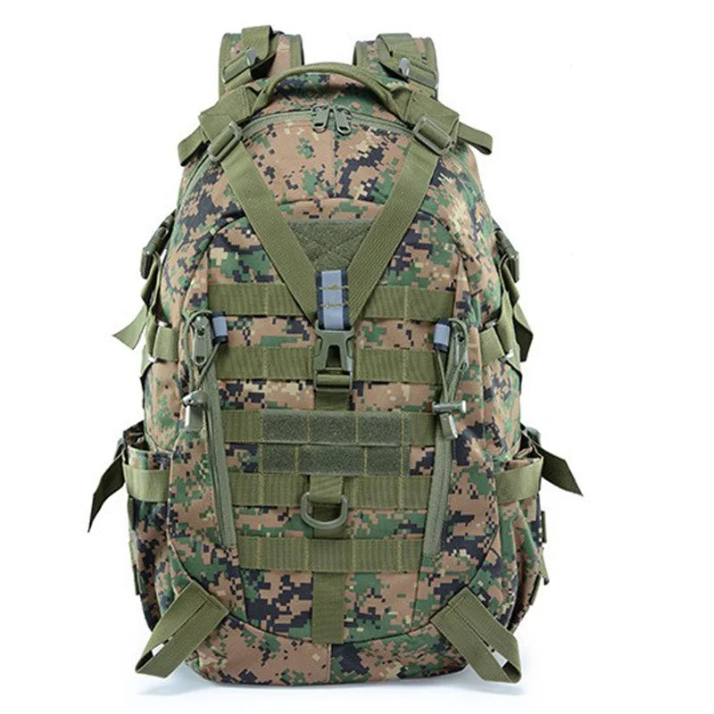 Mochila Táctica MOLLE Reflectante – Camping, Senderismo y Supervivencia