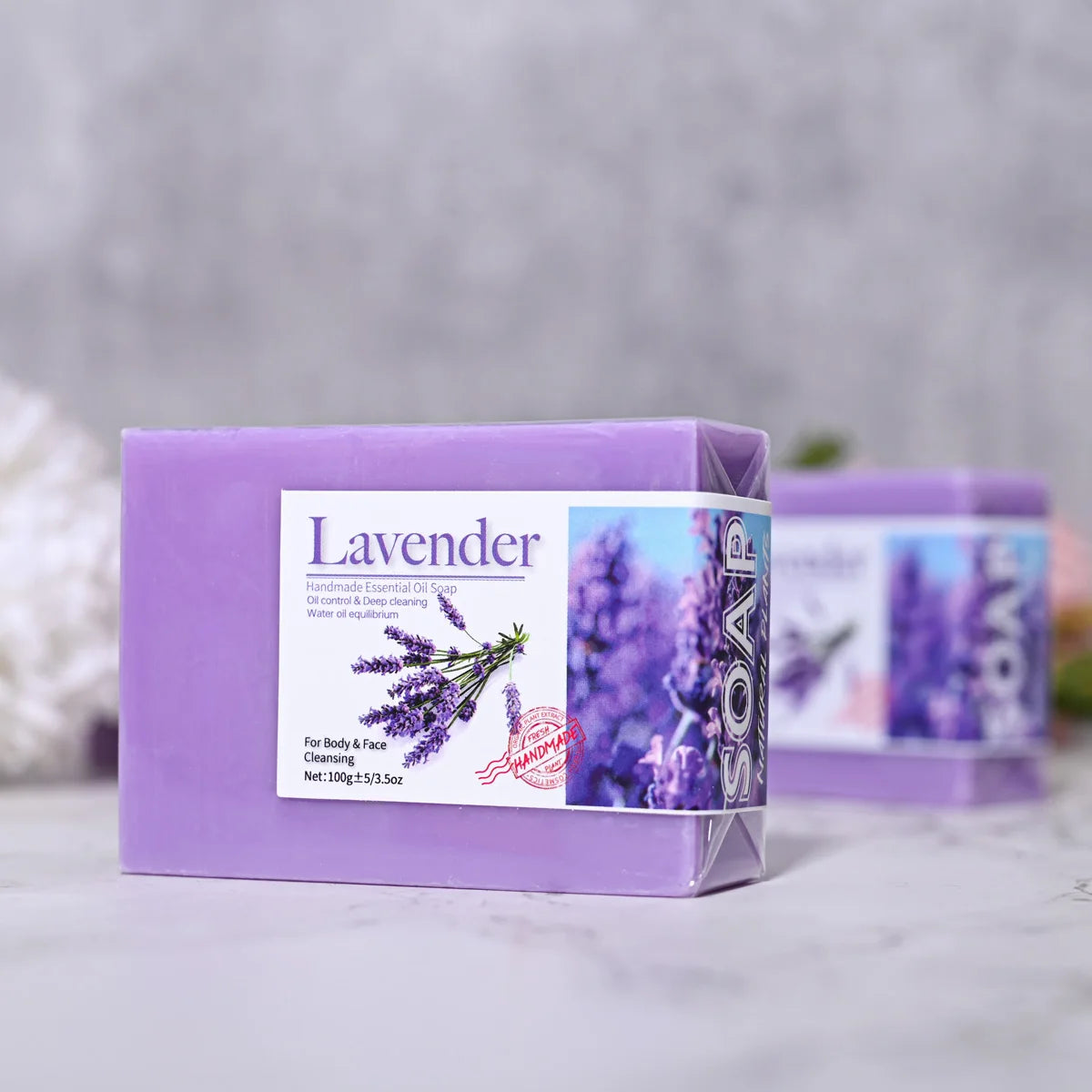 Jabón Artesanal de Lavanda 100g Natural y Orgánico