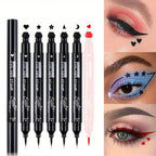 Delineador Plumón con Timbre Cat Eye Doble Punta a Prueba de Agua