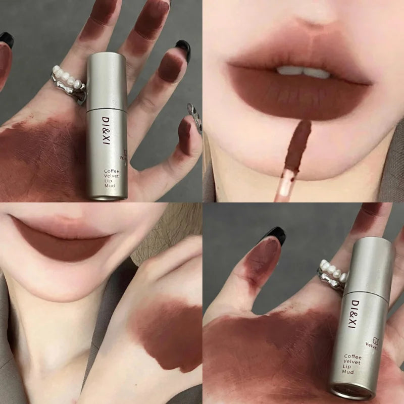 Lip Gloss Mate Waterproof Larga Duración Nude & Brown