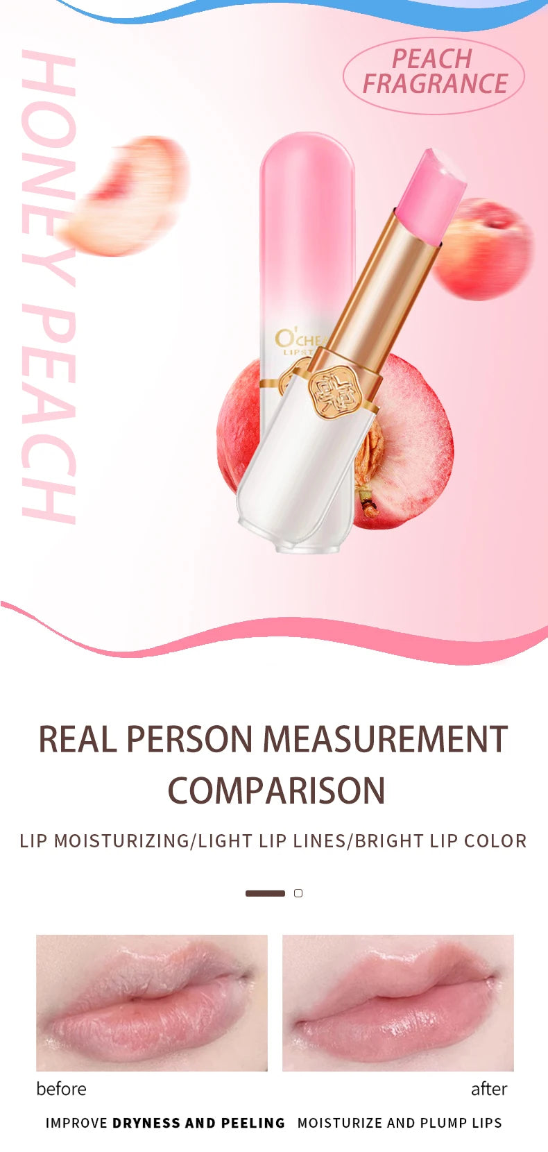Labial frutal O’CHEAL | Hidratante, waterproof y cambia de color