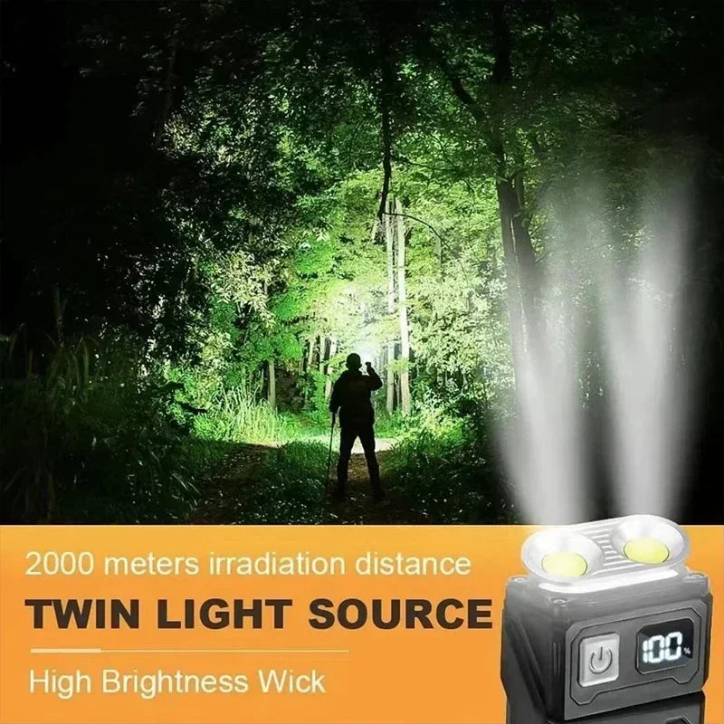 Mini Linterna LED Recargable USB con Imán Trasero | Camping, Emergencias y Uso Multifuncional