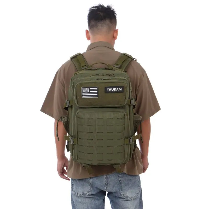 Mochila Táctica MOLLE 25L/50L con 2 Portabotellas – Senderismo, Caza, Gimnasio y EDC