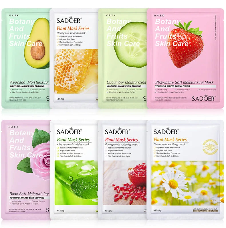 Pack 8 Mascarillas Faciales Coreanas Hidratantes y Reafirmantes