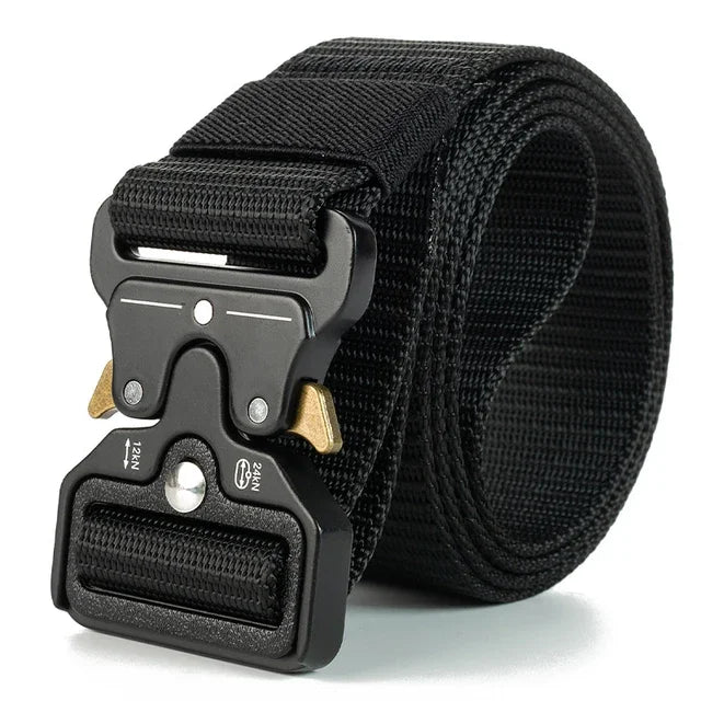 Cinturón Táctico de Nylon con Hebilla Plástica “Orejas Rojas” – Militar, Entrenamiento y Outdoor