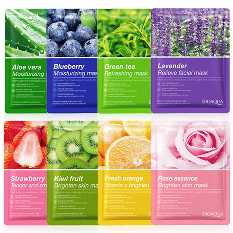 Pack 8 Mascarillas Faciales Coreanas Hidratantes y Reafirmantes