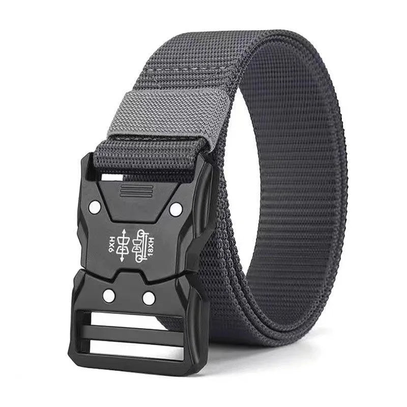 Cinturón Táctico de Nylon con Hebilla Plástica “Orejas Rojas” – Militar, Entrenamiento y Outdoor