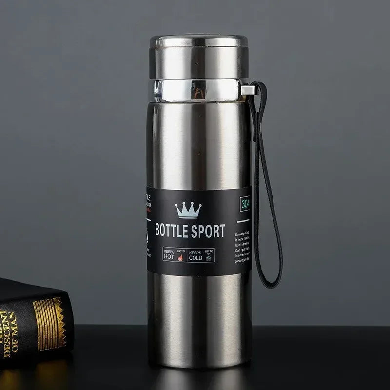 Botella Térmica 1 L de Acero Inoxidable – Termo para Agua, Té y Café (Libre de BPA)