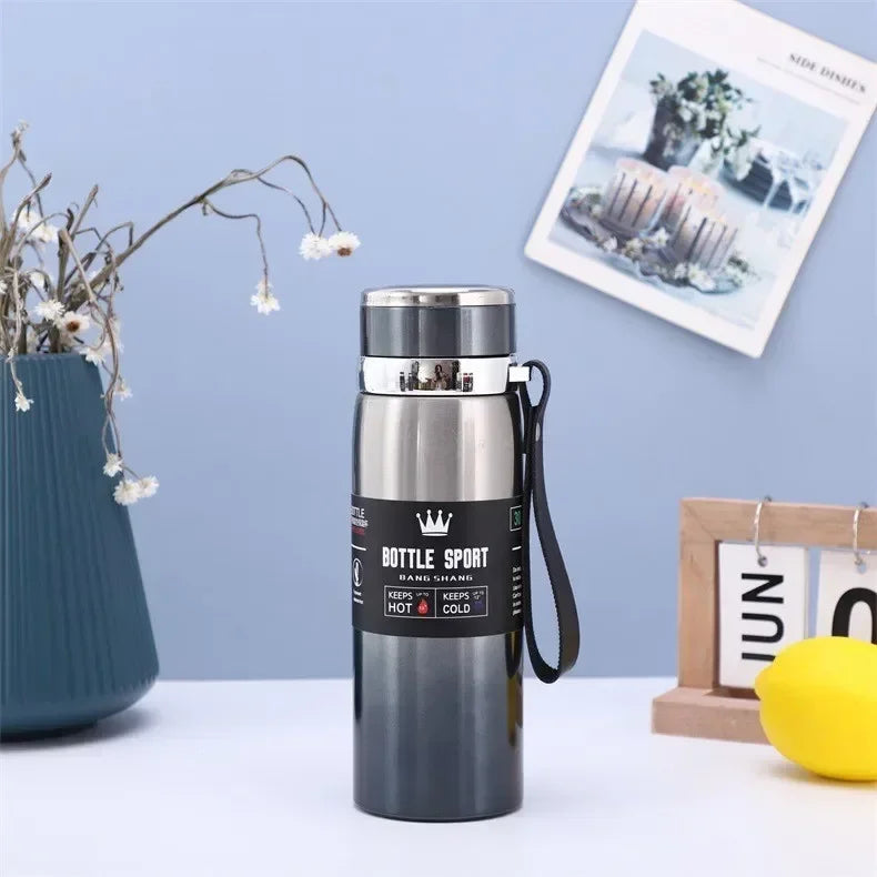 Botella Térmica 1 L de Acero Inoxidable – Termo para Agua, Té y Café (Libre de BPA)