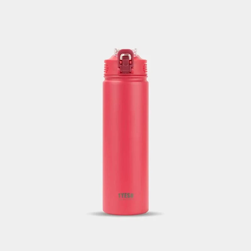 Botella Térmica Acero Inoxidable 304 (600/750 ml) con Pajita – Termo Deportivo de Doble Pared